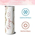 thumbnail image 2 of 20 oz Gigi Skinny Tumblers with Lid and Straw, Gigi Stainless Steel Vacuum Insulated Travel Coffee Mug Cup Water Bottle, Gigi Birthday Gifts for Grandmother, 2 of 6