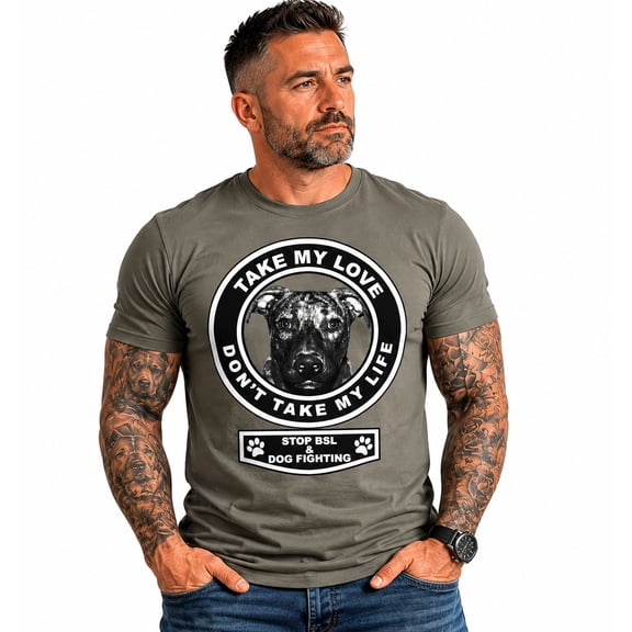 Pit Bull T-Shirt Take My Love, Don't Take My Life Mens Pit Bull Shirt Gift, Pitbull Accessories