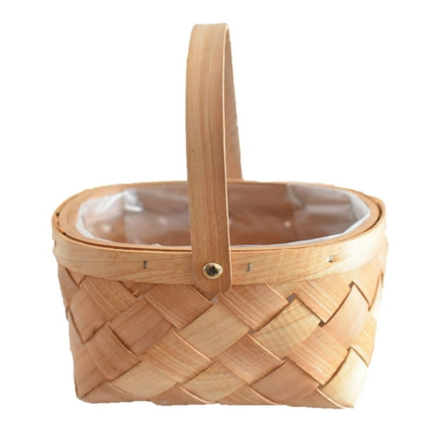 Cesta de ratán de estilo retro Cesta de dulces de huevos, Contenedor de almacenamiento tejido a mano Decoración del hogar para , 25cmx20cmx11cm Sunnimix Cesta de almacenamiento