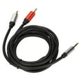 thumbnail image 4 of Cable divisor de sonido estéreo HiFi de 3,5 mm a 2 RCA macho a macho, chapado en oro, para teléfono, MP3, altavoz y TV., 4 of 14