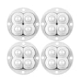 thumbnail image 3 of 4 poleas para muebles y botes basura - mini ruedas giratorias autoadhesivas - ruedas giratorias - rotación 360 ​​grados (B) Perlas pegamento 4 piezas blancas, 3 of 5