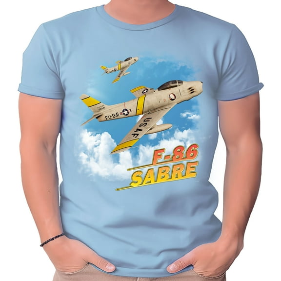 North American F-86 Sabre Light Blue Shirt-Large