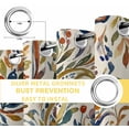 thumbnail image 4 of Paisley Flower Blackout Curtains for Bedroom, Spring Watercolor Vintage Floral Leaf Plant Thermal Insulated Kitchen Drapes with Grommets, Light Blocking Window Treatment, 2 Panels 52" x 84", 4 of 7