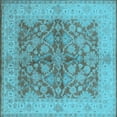 thumbnail image 1 of Ahgly Company Indoor Square Oriental Light Blue Industrial Area Rugs, 7' Square, 1 of 4