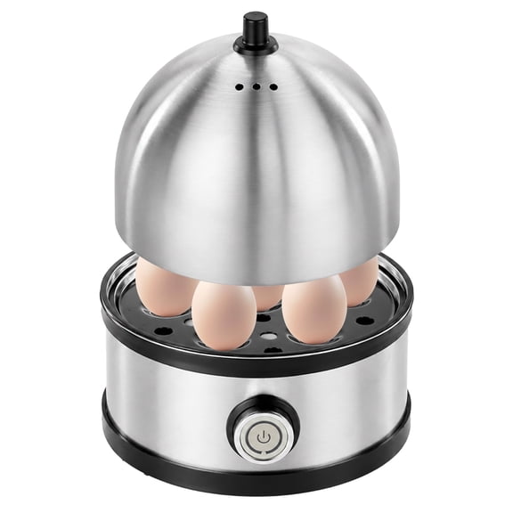 Behome Electric Stainless Steel Egg Cooker,7 Capacity, Auto Shut-Off Egg Poacher, Rapid Egg Boiler for Soft, Medium, Hard Boiled Eggs