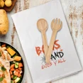 thumbnail image 3 of Decor Flour Kitchen Towels Bows And Boos Y All Style A Halloween White, 3 of 6
