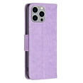 thumbnail image 3 of Allytech Wallet Case for Apple iPhone 15 Pro Max, Flip Cover with Butterfly Embossed Cards Slots Hand Wrist Stand Magnetic Closure Shockproof Case for iPhone 15 Pro Max - Violet, 3 of 8