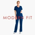 thumbnail image 3 of BARCO Grey's Anatomy Women's Cora Top, Crossover V-Neck Medical Scrub Top w/ 4 Pockets & Tulip Sleeves Indigo XL, 3 of 7