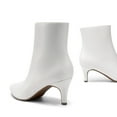 thumbnail image 6 of BURUDANI Women Pointed-Toe Kitten-Heel Ankle Booties Side-Zip Fall Leather Boots for Office & Work, 6 of 8