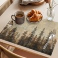 thumbnail image 3 of Placemat Set of 6 Tree Forest Placemats for Dining Table Retro Washable Table Mats for Kitchen and Party Decor Indoor & Outdoor Use, 3 of 8