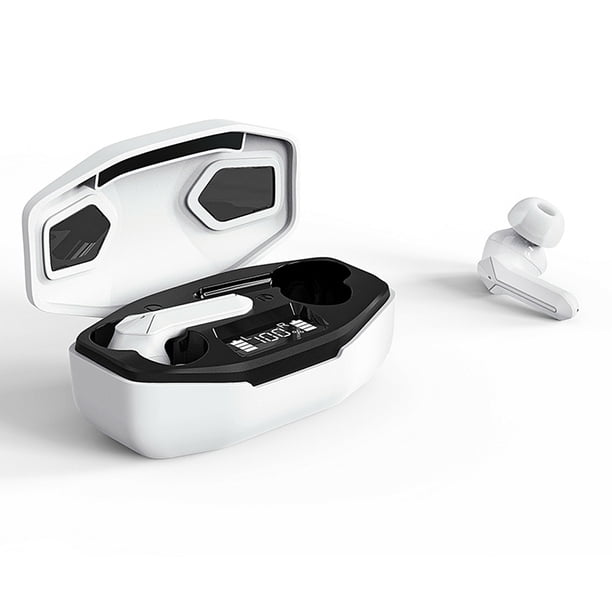 sweethay Compatible con Bluetooth con micrófono Auriculares Manos libres Llamadas telefónicas Ruido inalámbrico incorporado Auriculares Pantalla Cables de audio/vídeo No.02