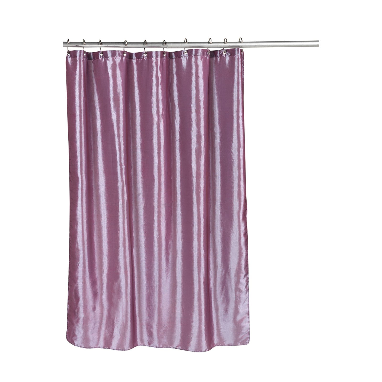 'Shimmer' Faux Silk Shower Curtain in Purple