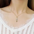 thumbnail image 4 of Collar de piedras hexagonales de cristal de moda, collar puntiagudo, colgante de cadena de joyería G Jinwen Collar Piedras Hexagonales, 4 of 6