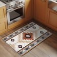 thumbnail image 3 of Orange Beige Boho Bathroom Mats 2x3 FT, Non Slip Small Kitchen Mat, Vintage Ethnic Tribal Southwestern Washable Soft Backed Front Door Throw Rugs Non-Shedding Indoor Outdoor Doormat for Entryway Sink, 3 of 8