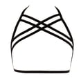 thumbnail image 1 of Lencería Elasticity Premium Material Ductilidad Romántico Air Strappy Erogeus Misterioso Diseño único Moda Cupless Cage Blac Black Yuarrent XX000641-02, 1 of 6