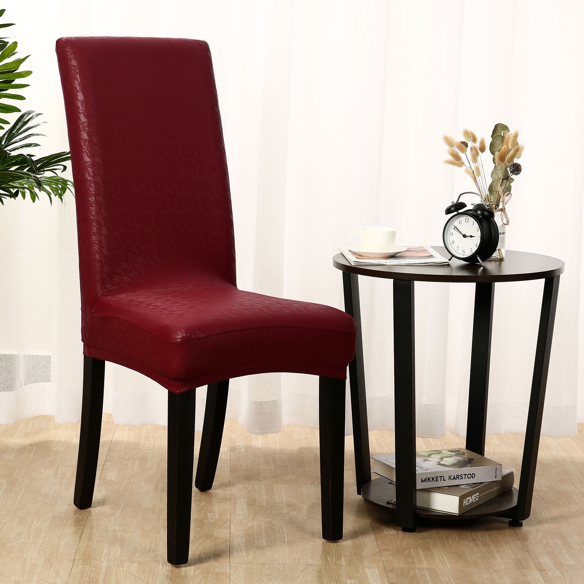 Artificial PU Leather Dining Chair Seat Cover Waterproof Oilproof Chair