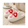 thumbnail image 5 of Slippers for Women Men Plush Fuzzy House Shoes Non Slip Winter Indoor Outdoor Slides Cute Ghost Pumpkin Bat Designs, 5 of 8