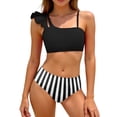 thumbnail image 3 of jiaxiM Rufflebutts Swimsuit Girls Two Piece Adjustable Strap Cute Pattern Print Girls Swimwear Tankini Sparkly Cute Ruffle Beach Skirt Bathing Suit Rash Guard Padded Swimwear with Cover Up Skirt, 3 of 7