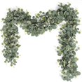 thumbnail image 2 of 2pcs/1pc 6FT Artificial Greenery Garland Faux Eucalyptus Leaves Vines Eucalyptus Garland For Wedding Arch Door Wall Decor, 2 of 5