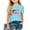 Sky Blue, variant on GERsome 4th of July Shirts for Girls Short Sleeve Crew Neck Patriotic T-Shirts American Flag Kids Tees Tops