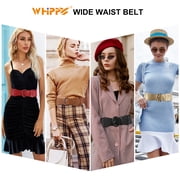 WHIPPY Women Elastic Wide Belt, Stretch Waist Belt for Dresses