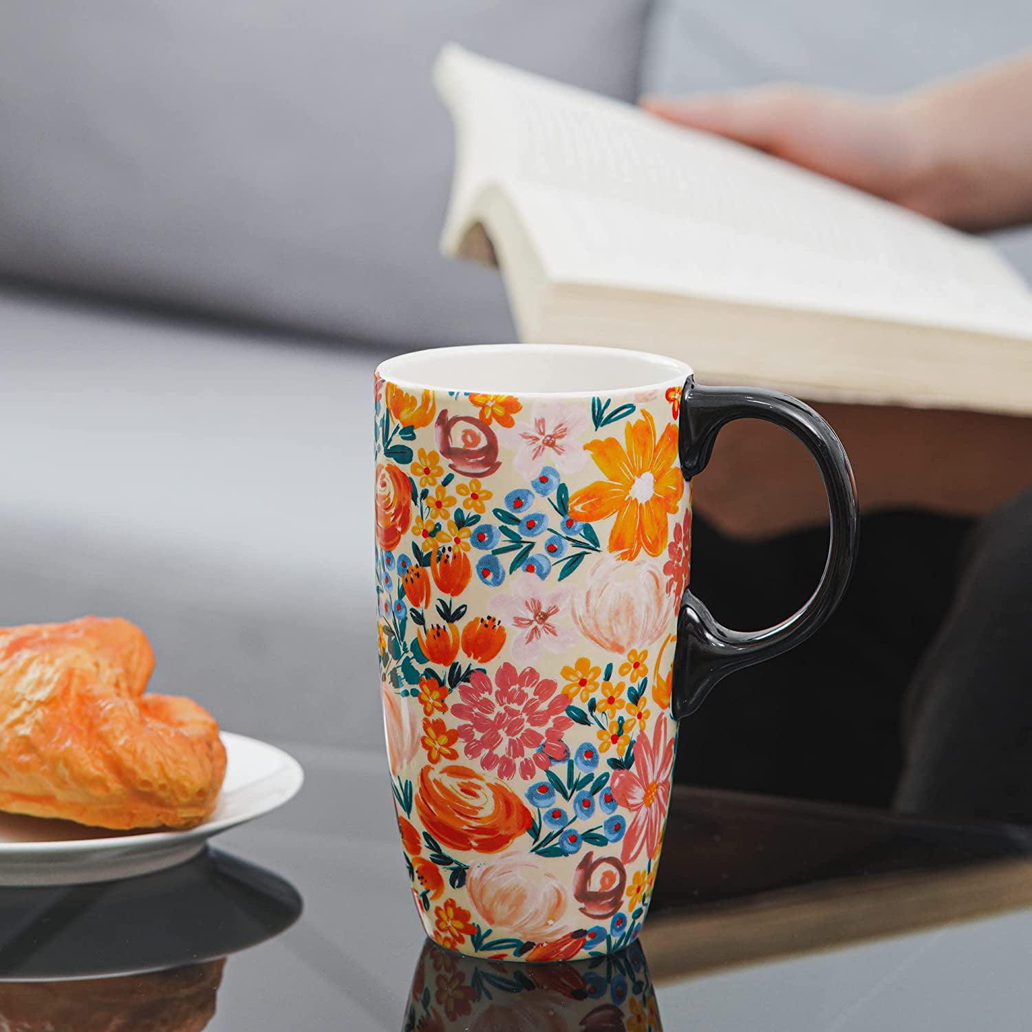 Amici Home Ugh. Ceramic Large Round Coffee Mug, Latte, Tea & Hot