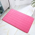thumbnail image 4 of PYPESEEWY Warehouse - Alfombra de baño de espuma viscoelástica, ultrasuave y antideslizante, color rosa y verde, decoración de habitación, alfombrillas de baño de lujo para el suelo del baño,, 4 of 5