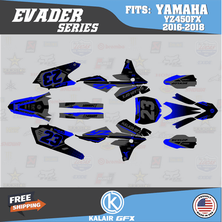 Kalair GFX Graphics Kit for Yamaha YZ450FX (2016-2018) Evader Series Kalair GFX Graphics Kit for Yamaha YZ450FX (2016-2018) Evader Series