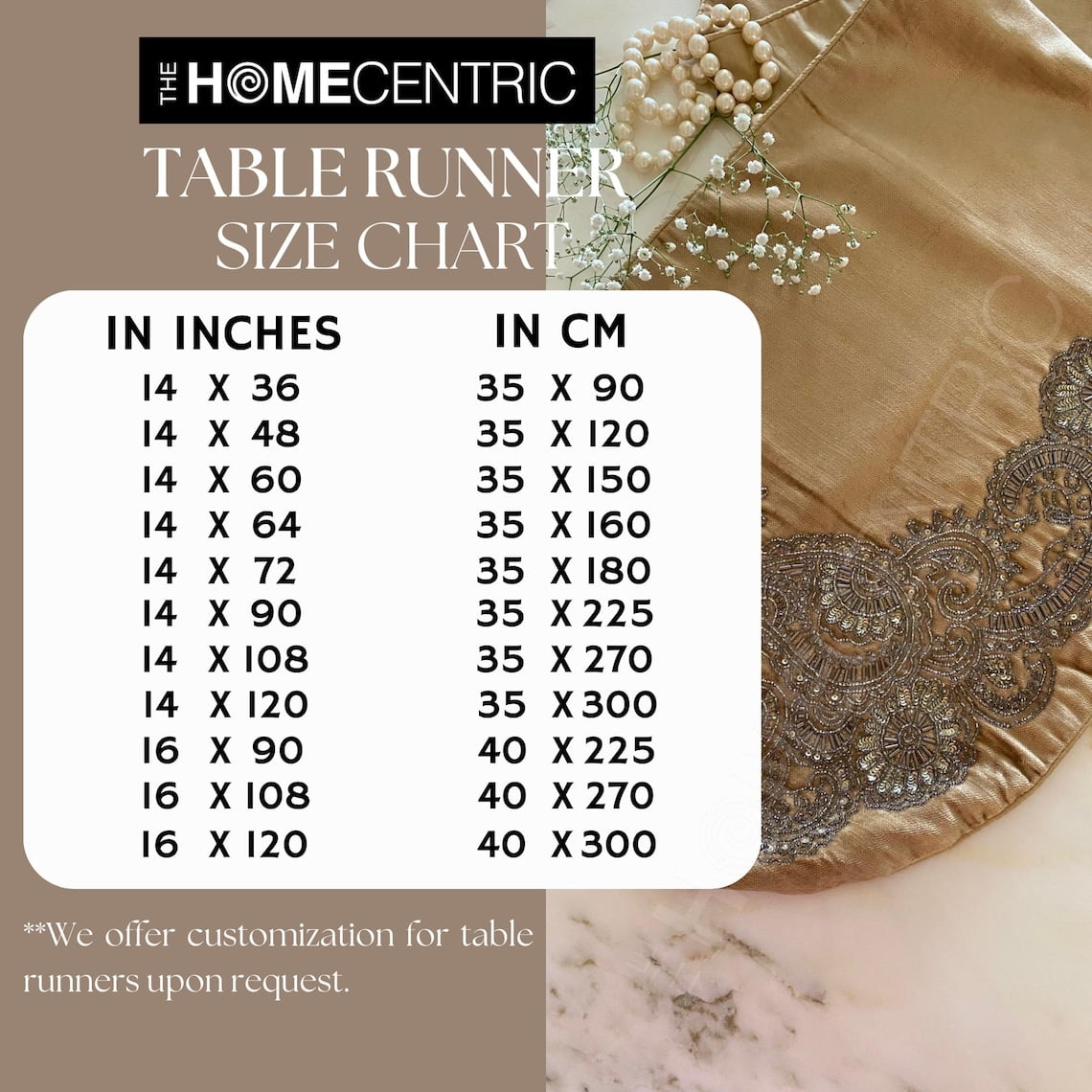 Decorative Orange & Green Table Runner 4 - 6 Seater Table Runner (14 x 64 inch), Sequins, Roses Tassels Table Runner, Cotton fabric Table Linen, Floral Contemporary - Orange Rosiness