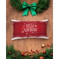 thumbnail image 4 of Christmas Pillow Covers 12x20 \u2013 Feliz Navidad Throw Pillow Case with Snowflakes \u2013 Red Holiday Cushion Cover for Couch or Latino Christmas Decor, 4 of 6