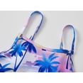 thumbnail image 3 of Serdomi Girls One Piece Swimsuits - Adjustable Straps Side Cut Out Palm Tree Print Bathing Suit for Kid Size 10, 3 of 7
