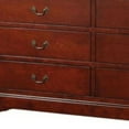 thumbnail image 5 of HomeRoots 60" Cherry Manufactured Wood Six Drawer Double Dresser, 5 of 8