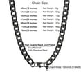 thumbnail image 6 of PROSTEEL Mens Miami Cuban Chain Necklace for 13mm Stainless Steel Thick Black Chains Punk Hip Pop Chain Jewelry 22", 6 of 9