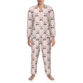 thumbnail image 3 of Fuzoiu Cute Panda Print Men's Long-Sleeved Pajama,Lounge Button Down Nightwear,Mens Notch Collar Pajama Set -Large, 3 of 7