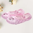 thumbnail image 4 of Zapatillas de ballet de satén con lentejuelas bordadas y suela de yoga para niñas - Talla 31 (rosa), 4 of 7