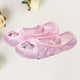 thumbnail image 3 of Zapatillas de ballet de satén con lentejuelas bordadas y suela de yoga para niñas - Talla 26 (rosa), 3 of 6