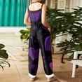 thumbnail image 4 of Valentines Onesie Overalls for Women Loose Fit Cute Heart Pattern Baggy Wide Leg Jumpsuits Casual Bib Valentine's Overalls with Adjustable Straps, 4 of 5