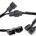 thumbnail image 5 of 4 Pin Y Splitter Cable 4 Pin PWM Female to 3/4 Pin Motherboard CPU Fan PC Case Fan Extension Adapter Cable Fan Cooling Accessory Black, 5 of 5