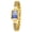 Blue, variant on Small Gold Watches for Women, Dainty Rectangle Ladies Quartz Wrist Watch with Stainless Steel Bracelet Band, Waterproof Fashion Analog Women Watch Luxury Gift, Gold