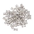 thumbnail image 2 of 50 cuentas para barba de aleación porosa tubulares de plata oscura con cuentas DIY hechas a mano, cuentas espaciadoras de metal, 2 of 8