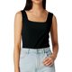 thumbnail image 1 of Camiseta sin mangas ajustada de color liso con cuello cuadrado para mujer - Camisola sexy sin espalda - Tejido de punto suave - Perfecta con vaqueros/faldas - Tallas S-XXL, 1 of 5