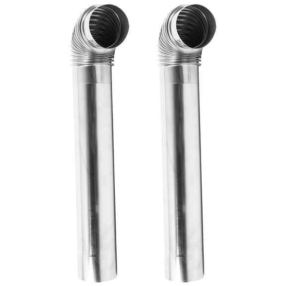 Hemoton 1 Set Stainless Steel Chimney Extension Exhaust Pipe Stove Pipe Elbow  for Wood Burning Stoves Home Heating and Outdoor Camping