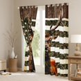 thumbnail image 3 of Feelyou Jungle Reindeer Moose Curtains Pack of 2 (42x84 Each), Rustic Wildlife Animal Curtains Blackout, Vintage US Flag Bedroom Curtains, Black Out Curtains Decor, 3 of 6