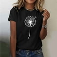 thumbnail image 2 of Zunfeo Cotton T Shirts for Women Casual Short Sleeve Summer Tops 2025 Cute Graphic Black T Shirts Black M, 2 of 5