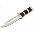 thumbnail image 5 of 10" STAINLESS STEEL WOOD HANDLE HUNTING KNIFE Survival Skinning Bowie Camping, 5 of 6