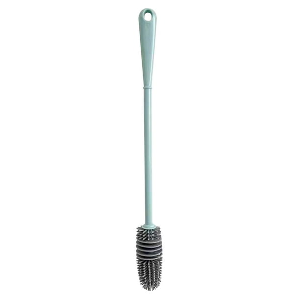 Xihbxyly Cepillo para Vasos con Mango Largo, de Silicona y Plástico, Elimina La Suciedad Difícil, Limpiador Multiusos para Vasos y Botellas, Fácil de Guardar, Esencial para Cocina y Bar, Tamaño 33 X