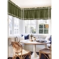 thumbnail image 4 of Dark Olive Window Valance, Minimal Solid 2 Pack Decorative Curtain for Small Windows, Light Filtering Valance with 3” Rod Pocket, 54"W x 18"L, 4 of 9