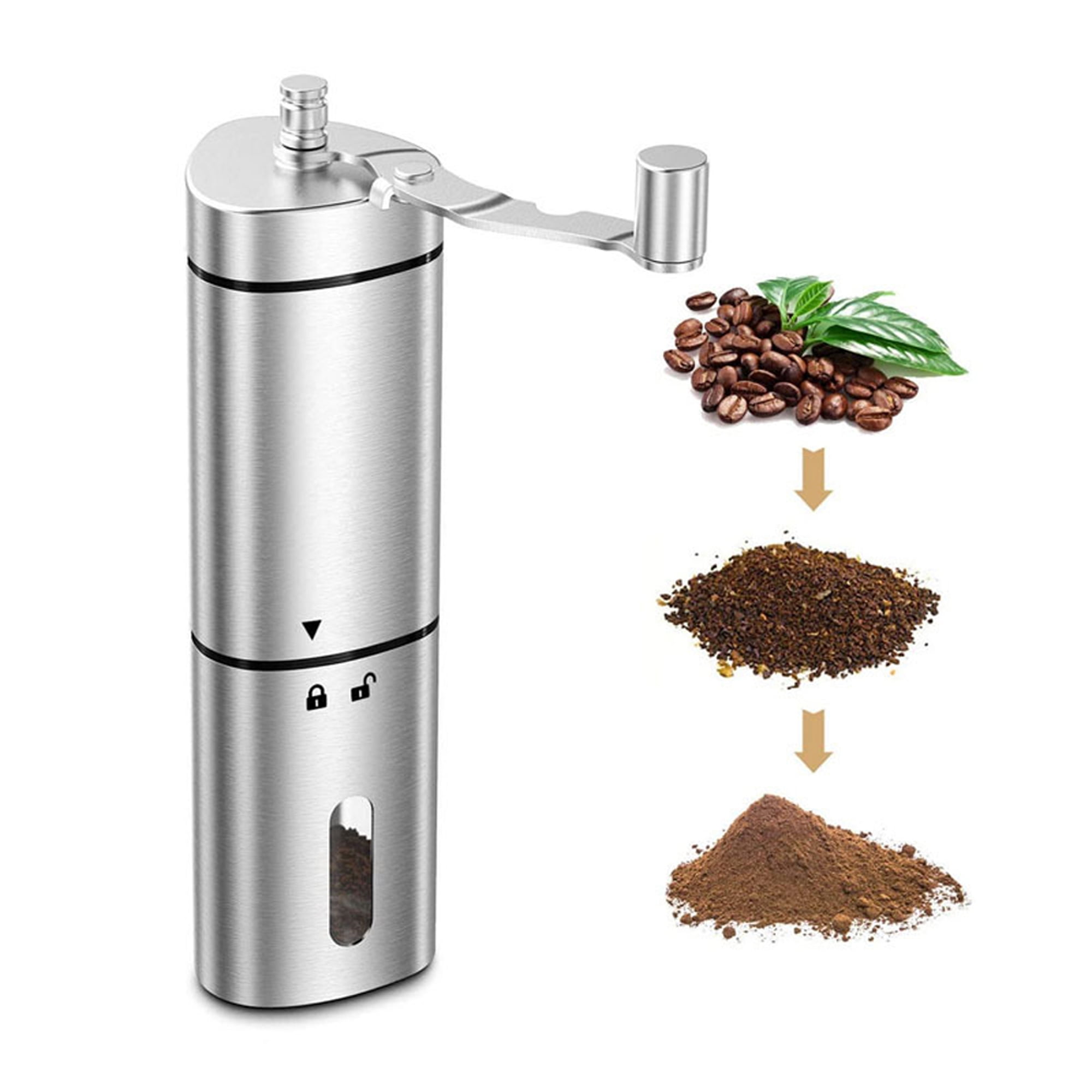 Manual Coffee Grinder Portable Stainless Steel Household Hand Bean