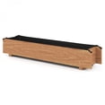 thumbnail image 5 of Pine Wood Raised Garden Bed with Drainage Holes & Protective Liner, 36"×7"×6.5" 132LBS Capacity Indoor Outdoor Planter Box for Herbs Vegetables Flowers, Orange, 5 of 9