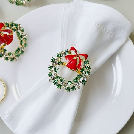 

Napkin Rings Set of 6 Napkin Ring for Wedding Dinner Party Banquet Serviette for Christmas Thanksgiving Day Birthday